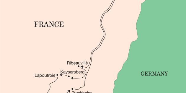 Route map for Hidden Trails of Alsace: Vineyards to the Mountains