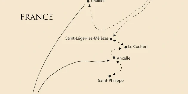 Route map for Hiking the Champsaur Valley