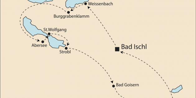 Route map for Austria’s Alpine Splendour