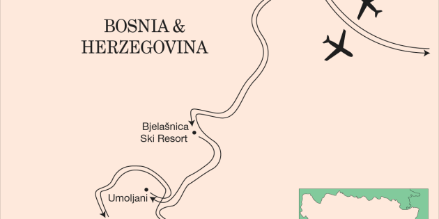 Route map for The Best of the Via Dinarica Trail