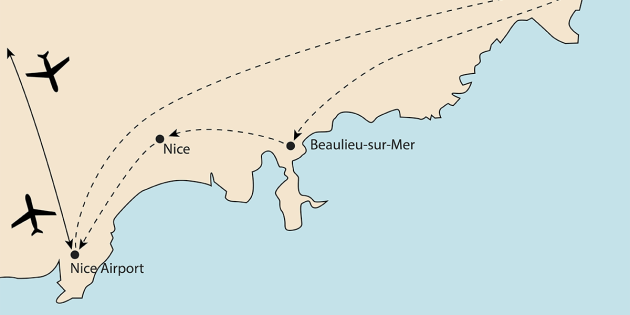 Route map for The French Riviera Trail
