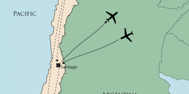 Route map for Walking in Chile's Lake District & Desert