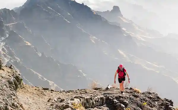 Journalist Sarah Baxter in Cape Verde on a hiking holiday.