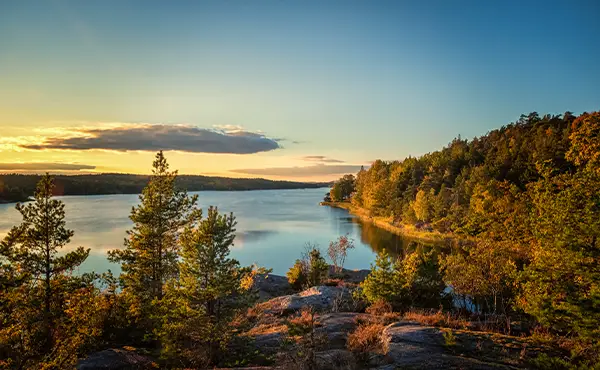 Stockholm archipelago in Autumn
