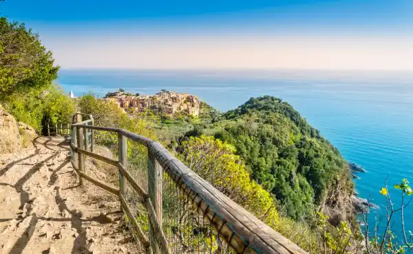 Path on the Ligurian coast, Italy.