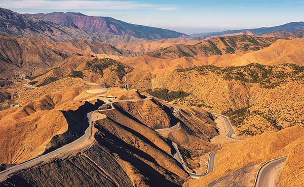 Road to Ouarzazate in Morocco