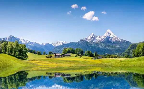 Mountain views of the Alps, Europe.