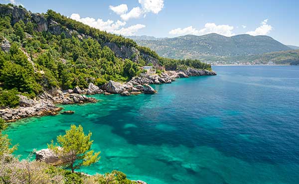 Himare beach in Albania