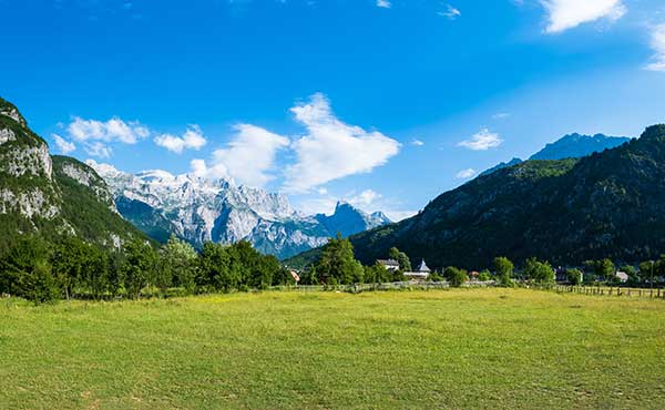 Valbona to Thethi walking trail in Albania