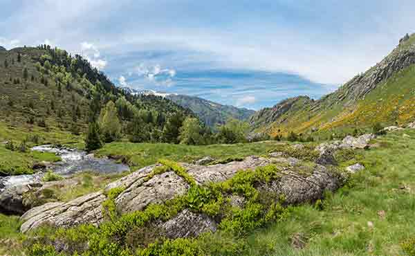Ruisseau le Rieutort on GR10 route in the French Pyrenees
