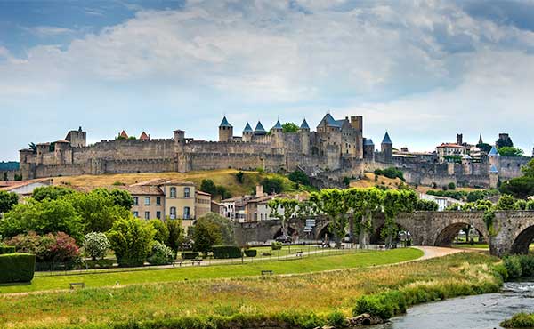 Carcassonne Castle overlooking the River Aude